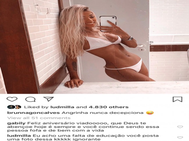 Ludmilla enche perfil da namorada, Brunna Gonçalves, de elogios e fãs vibram