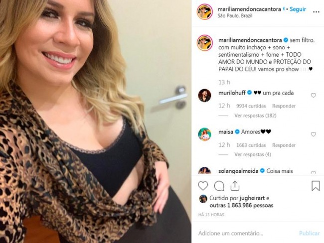 Marília Mendonça mostra barriga de grávida pela primeira vez: ''Inchaço e sentimentalismo''