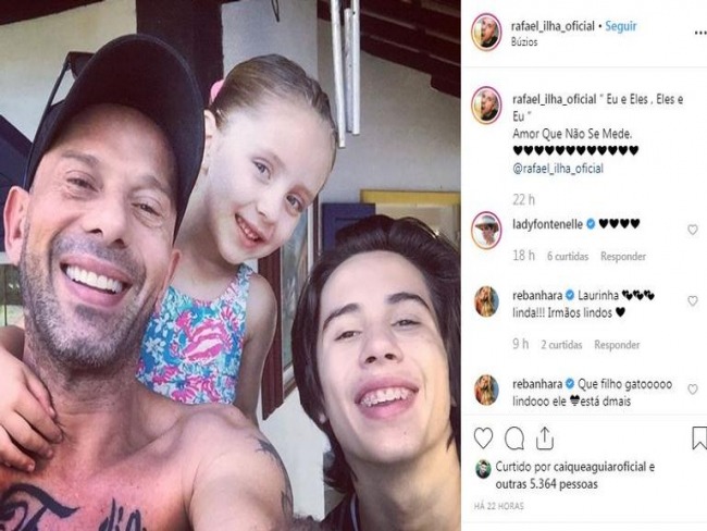Rafael Ilha faz raríssima aparição com o herdeiro mais velho e a filha: ''Amor que não se mede''