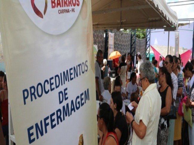 Carpina: Serviços gratuitos serão ofertados nesta terça (24) no Bairro Santo Antonio
