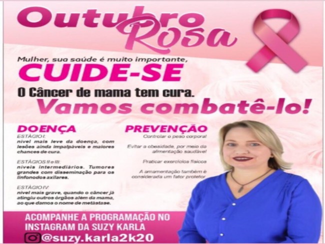 Outubro Rosa em Carpina-PE destaca importância da conscientização sobre câncer de mama.