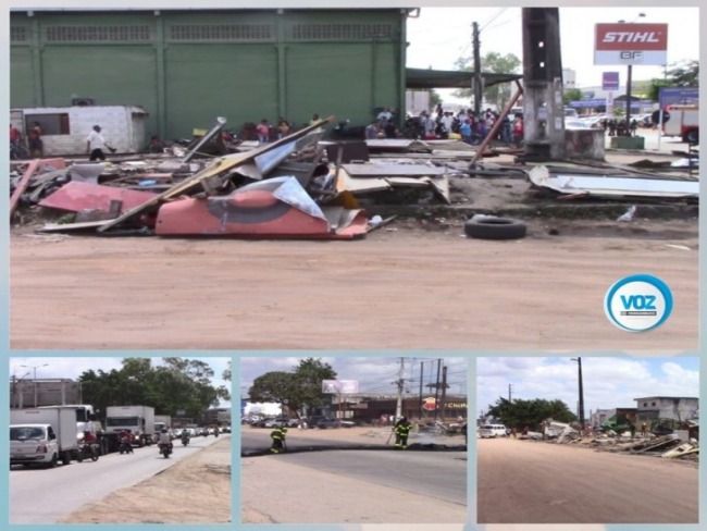 Prefeitura de Carpina realiza demolição de barracas no bairro Santa Cruz e causa protesto