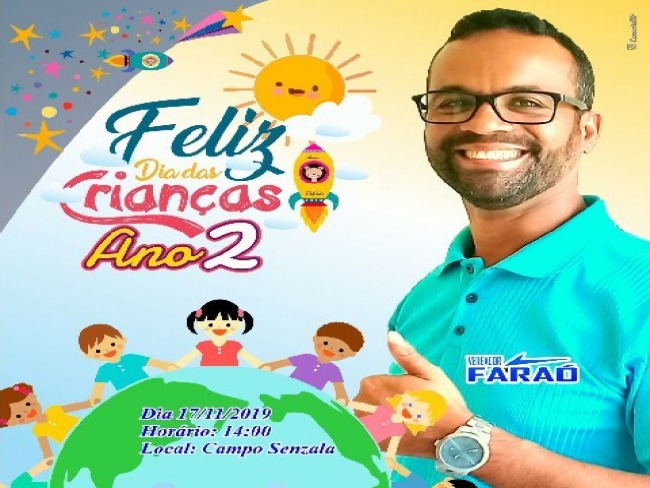 Vereador Faraó realiza festa para as crianças neste domingo (17) em Carpina