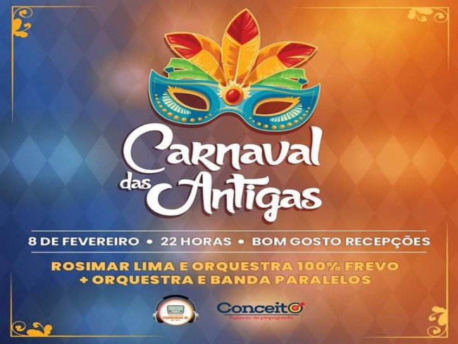 Baile “Carnaval das Antigas” será realiza no próximo dia 8 de fevereiro em Carpina