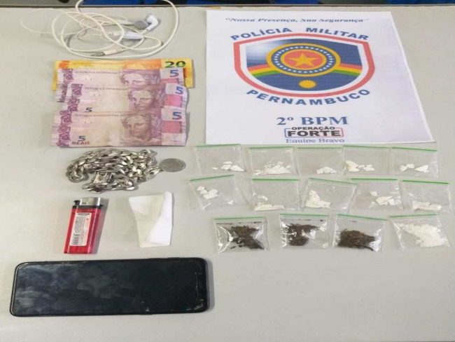 Homem  detido por trfico de drogas em Carpina