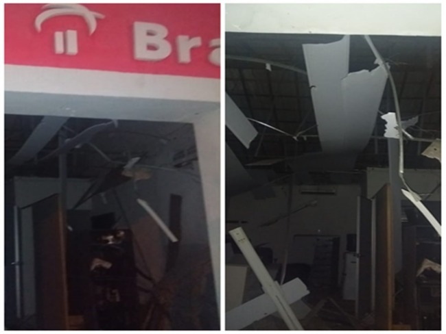 Quadrilha explode Agncia do Banco do Bradesco e efetuam vrios disparos em Pariconha