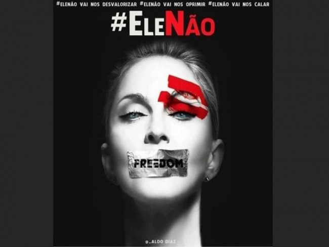 Madonna adere  campanha 'Ele No': 'acabem com o fascismo'