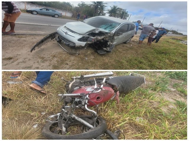 Homem e mulher morrem aps coliso entre carro e moto no Serto de Alagoas