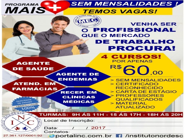 Venha Ser o Proficional que o Mercado de Trabalho Procura 