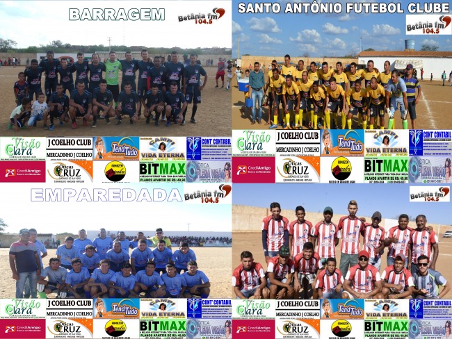 Santo Antnio Venceu o Barragem pelo grupo A, e o Emparedada Venceu o Nova Betnia pelo Grupo B, nos Jogos de Domingo (19 de Novembro.) Veja os Placares;