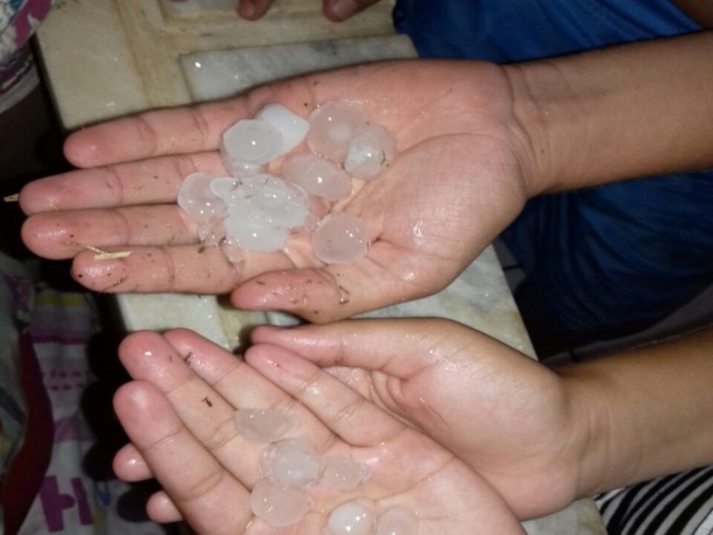 Fenmeno raro, chuva de granizo  registrada no interior do PI