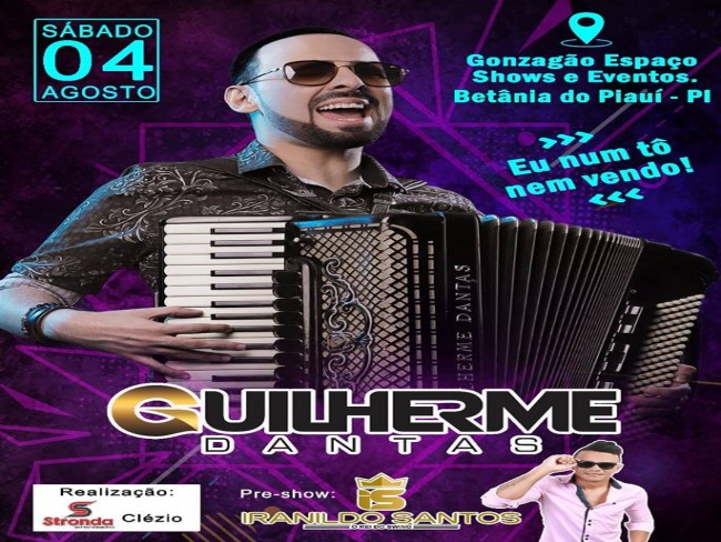 Vem A no dia 4 de Agosto no Gonzago Espao Shows e Eventos, Guilherme Dantas!