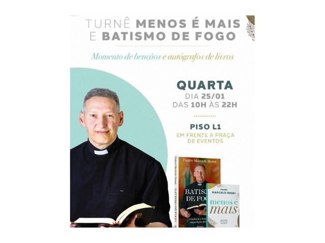 Padre Marcelo Rossi faz sessão de autógrafos em Vila Velha