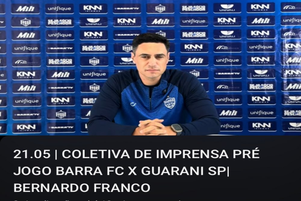T�cnico do Barra FC fala sobre o pr�ximo jogo