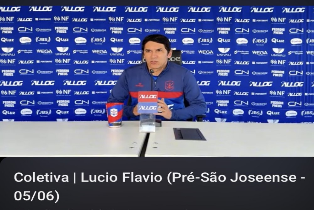 Assista a coletiva com o t�cnico L�cio Flavio 