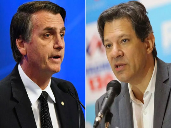 Ibope: Bolsonaro, 27%; Haddad, 21%; Ciro, 12%; Alckmin, 8%; Marina, 6%