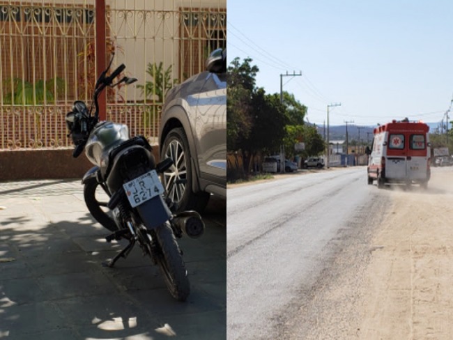 Carro atinge motociclista e foge na Av Nossa Senhora da Conceio em Jacobina