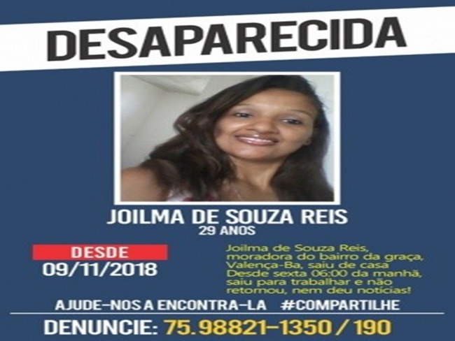 Famlia procura mulher de 29 anos que desapareceu em Valena