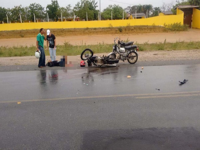 Jacobina: Homem tem perna dilacerada em acidente com moto em Novo Paraso
