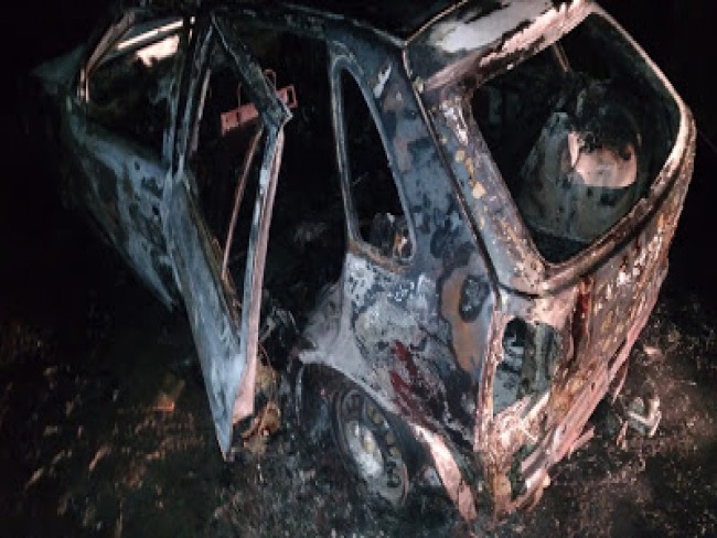 Corpo carbonizado  encontrado dentro de carro incendiado