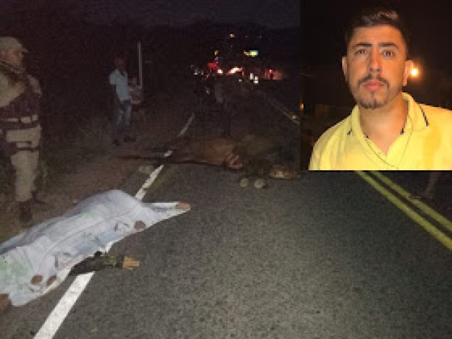 Homem morre ao colidir moto com animal na BA 381 prximo a Itiba