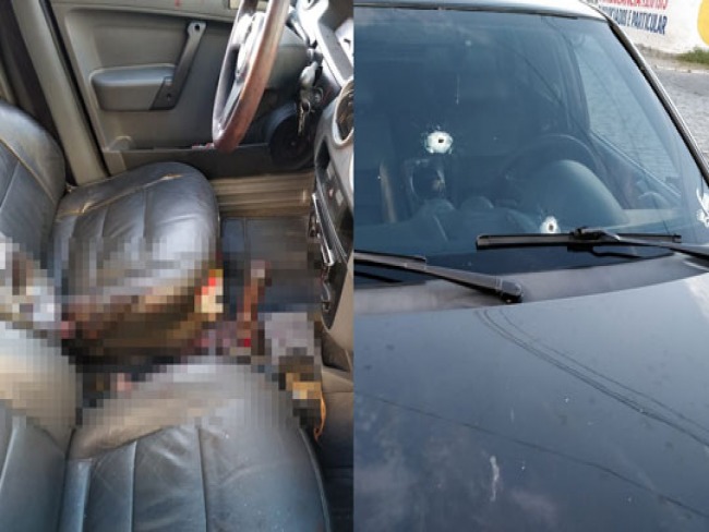 Homem  baleado dentro de carro em Conceio do Coit