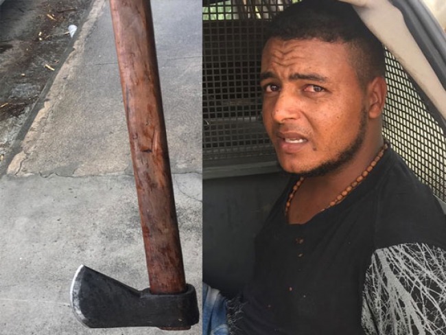Santaluz: jovem  preso por agredir a prpria av com golpe de machado na cabea
