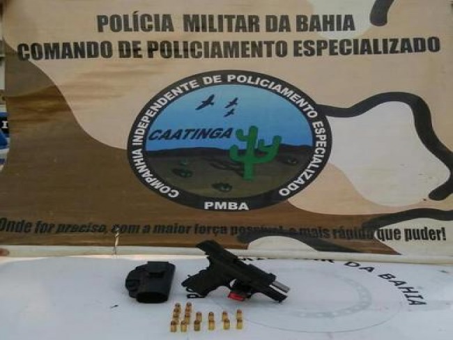 Cipe Caatinga apreende arma, drogas e moto roubada nas cidades de Senhor do Bonfim e Casa Nova