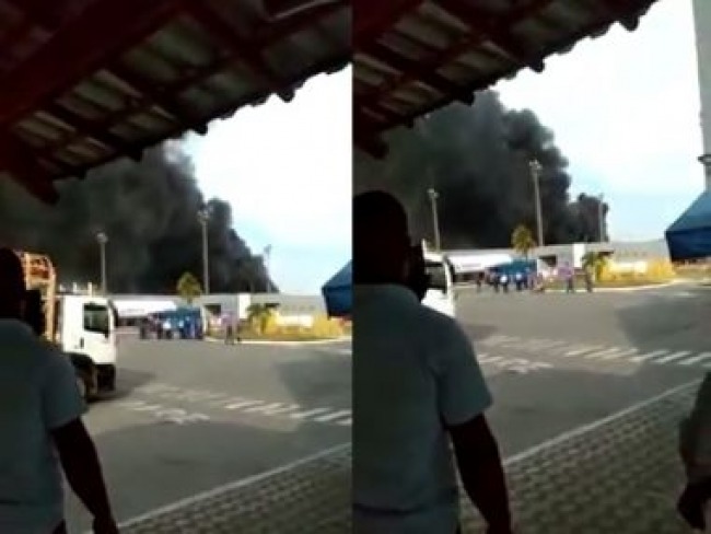 Incndio atinge dique de tanque da Refinaria Landulpho Alves nesta quarta, veja vdeo