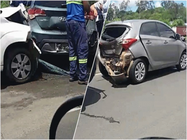 Trs acidentes na BR-324 na manh deste sbado; motociclista atropelado