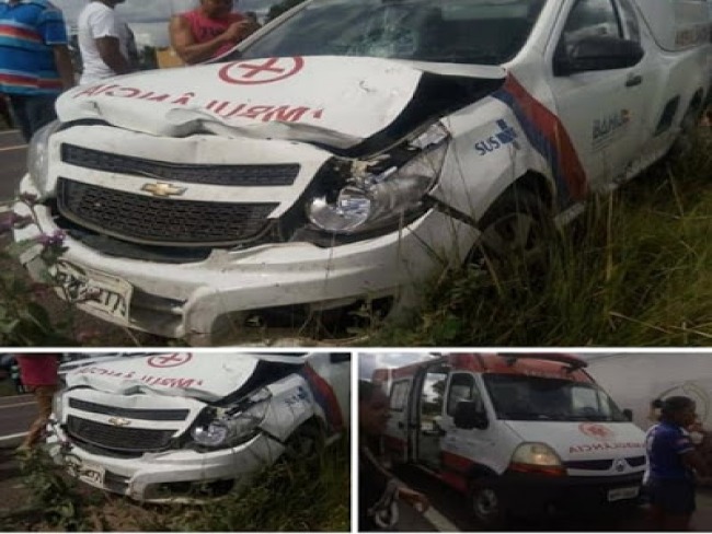 Acidente entre ambulncia e moto deixa trs pessoas feridas prximo a Itatiaia