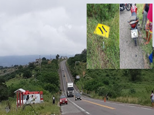 Motociclista colide em fundo de carro prximo a Senhor do Bonfim