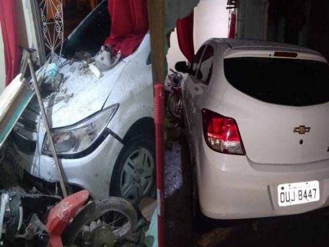 Motorista embriagada invade casa no centro de Amlia Rodrigues