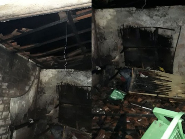 Barrocas: idoso acorda com casa pegando fogo e  retirado do imvel por populares