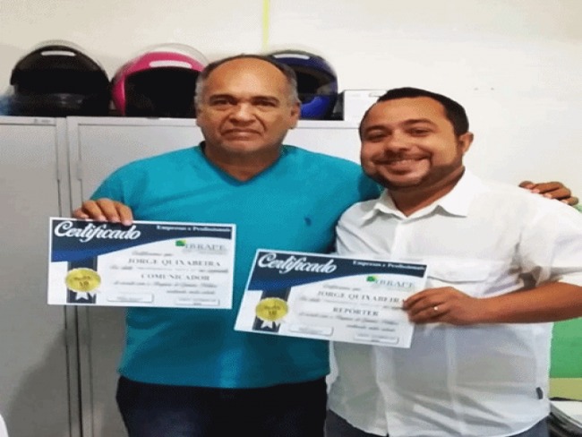 Jorgequixabeira recebe certificado da empresa IBRAPE
