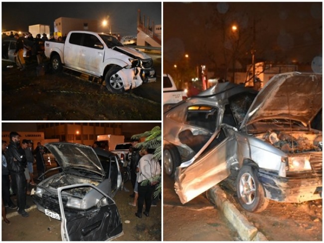 Conquista-BA: Coliso deixam carros destrudos e feridos na Zona Norte. 