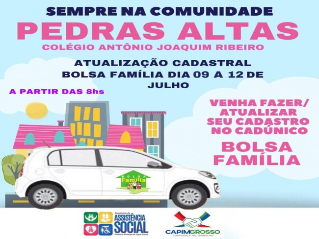 Prefeitura Municipal de Capim Grosso realiza aes do Bolsa Itinerante. 