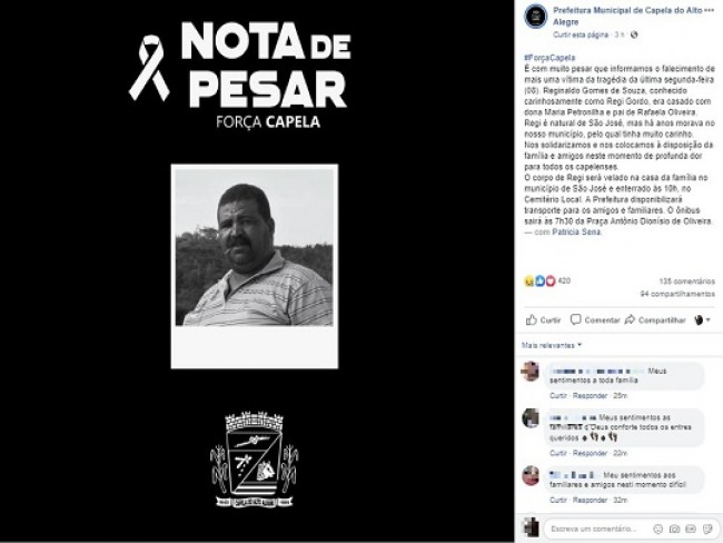 Morre sexta vtima da batida entre micro-nibus de Capela do Alto Alegre e caminho