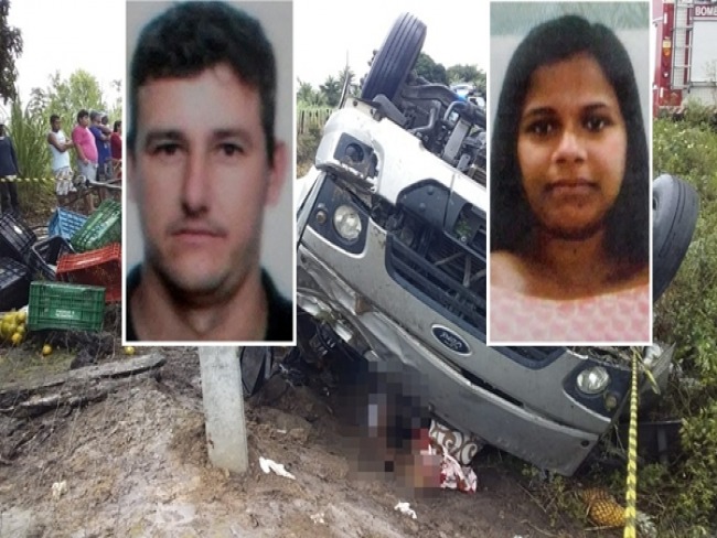 Sul da Bahia: Identificados os 2 mortos em acidente aps caminho de feirantes capotar.