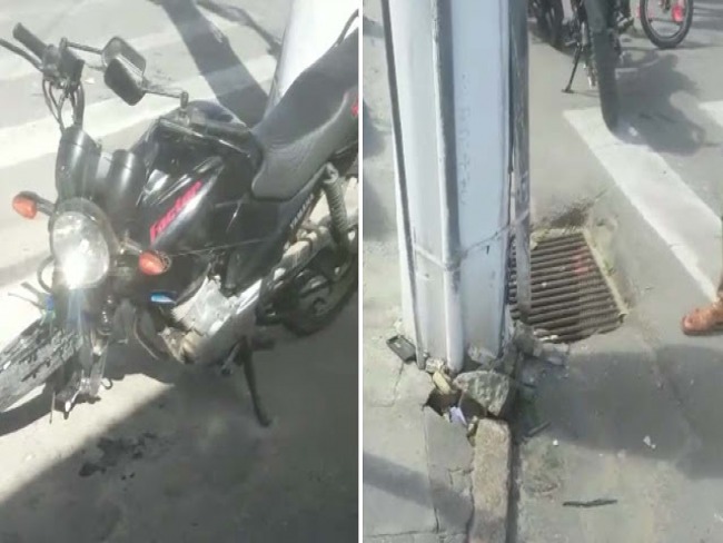 Coliso entre moto e carro deixa dois jovens feridos em Jacobina 