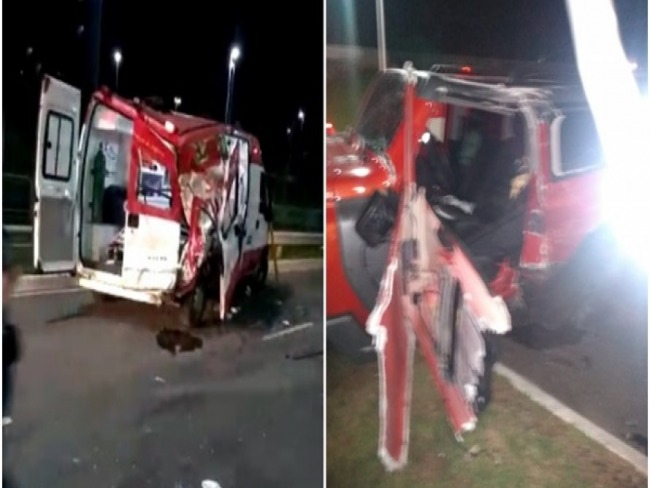 Salvador: Sete pessoas ficam feridas aps carro bater em ambulncia do Samu nesta madrugada, vaja vdeo