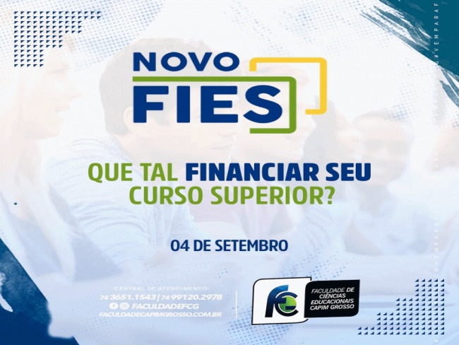 NOVO FIES  NA FCG, CONFIRA