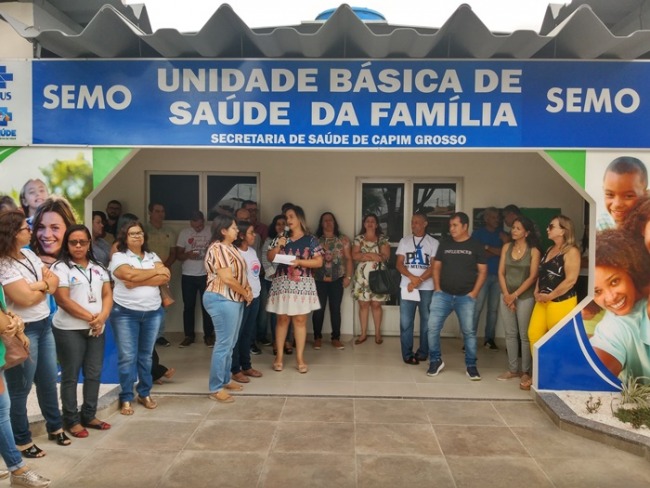 Capim Grosso: Prefeitura entrega Unidade Bsica de Sade (SEMO) reformada, assista vdeo