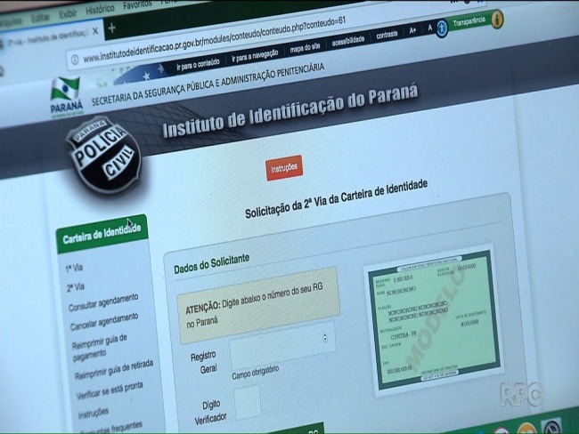 Segunda via de RG poder ser solicitada pela internet na Bahia