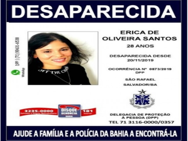 Famlia de Salvador procura jovem de 28 anos que sumiu h 4 dias