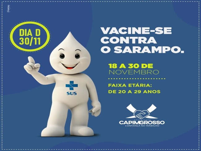 Sbado (30) dia D para vacinao contra o Sarampo