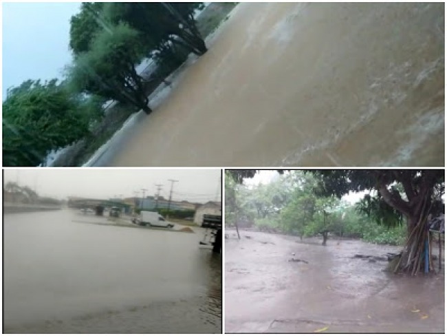 Ponto Novo: Domingo de muita chuva na cidade e na zona rural