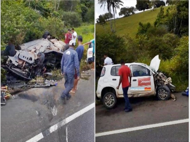 Duas pessoas morrem e quatro ficam feridas em grave acidente na BR-101