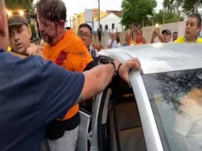 Cid Gomes  baleado durante manifestao no Cear; veja vdeo