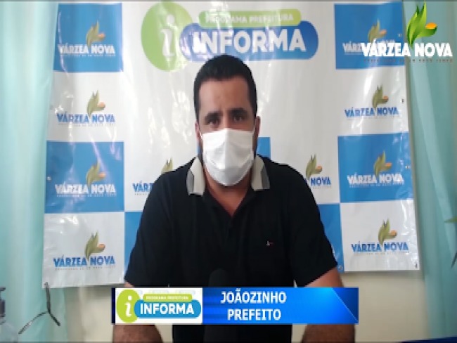 Prefeito de Vrzea Nova confirma 1 caso de covid-19 do municpio, veja vdeo